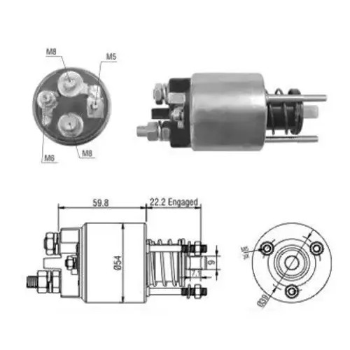 Starter solenoid switch - , 46134
