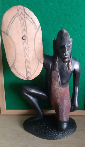 Wooden hand carved - carved, kneeling