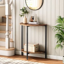 HOOBRO Side Table Half Moon Table Small Corner Table End Table Bedside Table