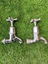 Pair Of Vintage Chromed Bib Taps BR321