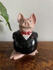 Nat West Pig Sir Nathaniel Father Piggy Bank Wade 1980's With Original Stopper