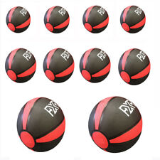 FXR SPORTS BLACK / RED DIMPLE RUBBER MEDICINE BALL (1KG - 10KG)