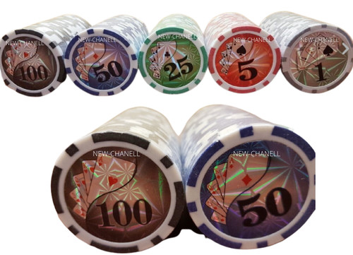 100 numbered laser poker - 100,