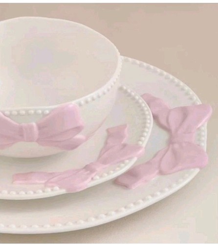 3pc pink ribbon - ribbon, bow