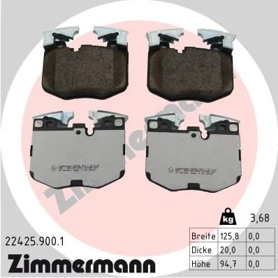 Front brake pad - front, set