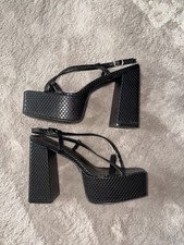 Black chunky platform sandal