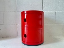Red Kartell Componibili Two-Tier Storage Unit by Anna Castelli Ferrieri