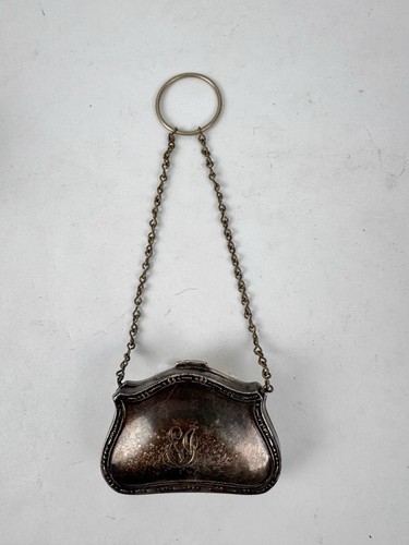 Antique silver coin purse - antique,