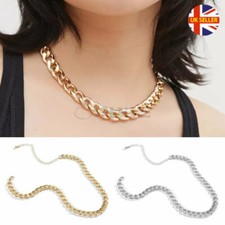 Chunky Punk Thick Cuban Linked Chain Necklace Womens Ladies Jewellery Gift UK