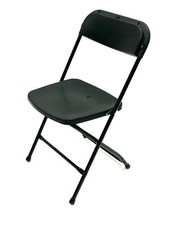 Black Folding Chairs, Black
