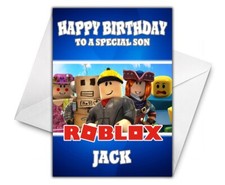 ROBLOX Personalised Birthday Card - Roblox Gaming personalised Birthday Card