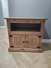 Corona style TV Unit Media Solid Pine Cabinet