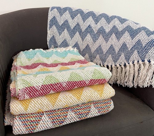Chevron throw blanket - chevron, indian