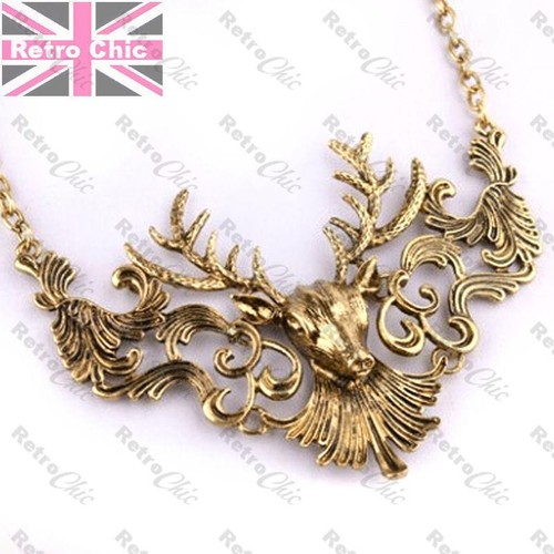 Large stag necklace chain - necklace, big