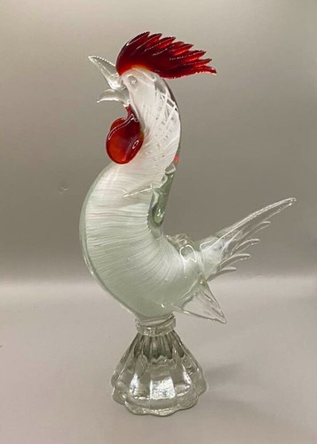 Vintage murano red white - white,
