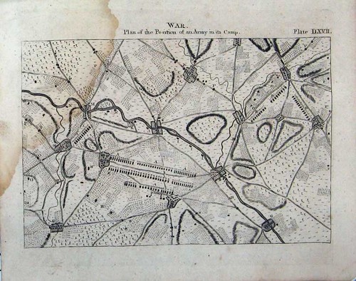 Original old antique print - old,