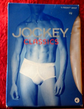 Vintage Jockey Classic Y-Front Briefs 100% Pure Cotton White 48 NOS 3XL Slip Y2K