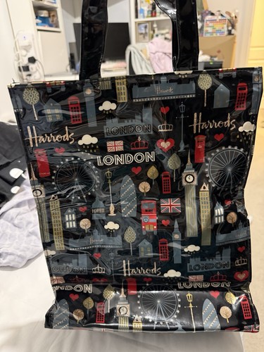 Harrods london large pvc tote - harrods,