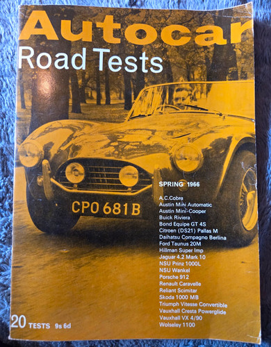 Autocar road tests magazine - road,