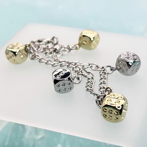 Contrasting dice pendant charm - contrasting,