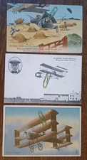 3 x Original early Aviation postcards, super lot