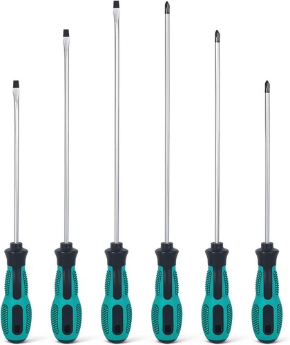 Long reach screwdriver set - 6x,
