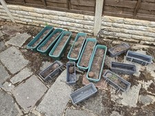 Trough Plant Pot Long Plastic Planter Outdoor Garden  Herb Flowers LOT Trough