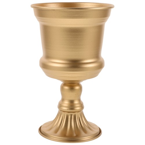 Golden metal urn - golden,