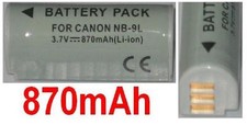 Battery 870mAh Type NB-9L NB9L