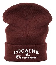 Men Women Winter Beanie Hat Bad Hair Day Caviar Wasted Youth Oversized Unisex 