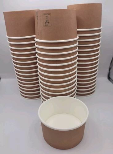 50x 90ml 3oz kraft disposable - kraft,