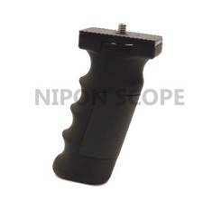 Pistol grip handle for compact cameras, camcorders monocular and compact scopes