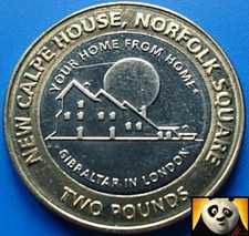 2018 Gibraltar £2 Two Pound Rare Calpe House Norfolk Square London Aunc Coin