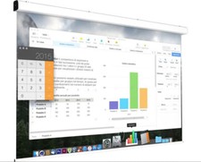 ScreenInt Motorized Compact Major Ellipse E-lite Projector Screen 200 x 150CM