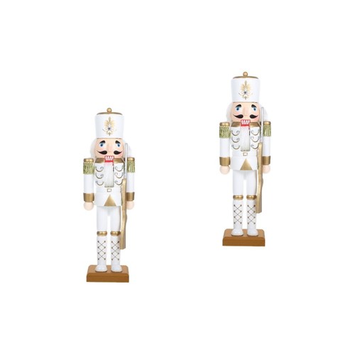 2pcs wooden nutcracker - wooden,