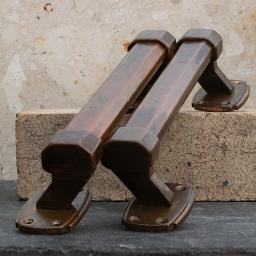 Art deco octagonal door pulls - deco,