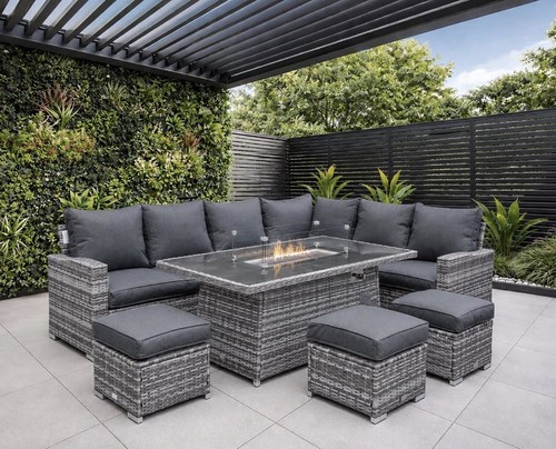 Rattan garden furniture - garden, corner