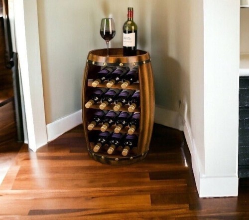 Wooden wine rack barrel - wooden,
