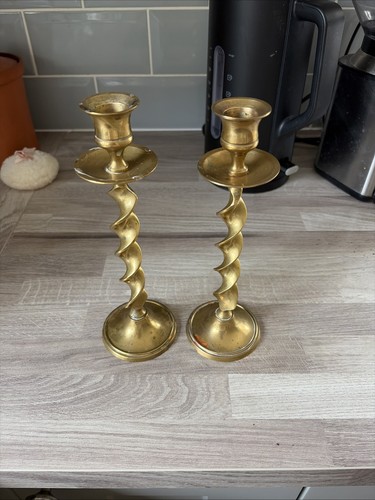 Pair vintage brass - vintage, twist