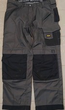 Snickers Workwear work Trousers Grey Black duratwill 3312 Size 250 W35 L37