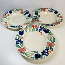 Royal Winton Tradition Spongeware Rimmed Soup Bowl x 3 - Good Condition