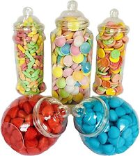 5 Large Plastic Sweet Jars for