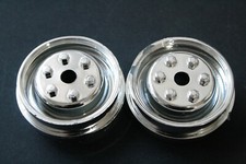 Wedico Pair Of Chrome Wheel Rims - 145-W 1/16 Truck  (For 448 Tyres)