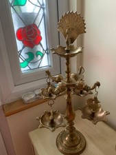 Hindu prayer bronze statue