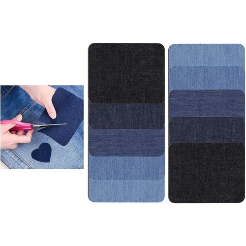 10pcs iron denim patches - 10pcs, on