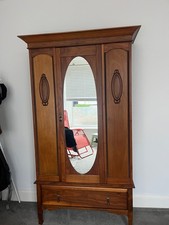 vintage wardrobe with mirror
