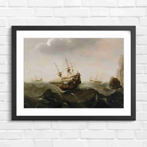 Dutch golden age ship storm - dutch,