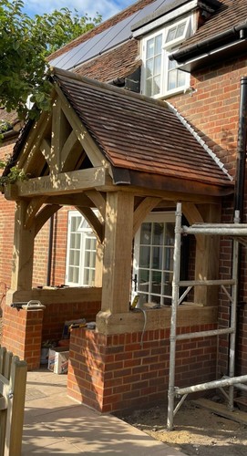 Oak frame porch gazeboo - oak, /