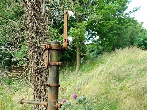 Photo 6x4 old - telegraph, pole