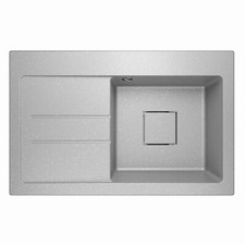 Sink granite sink built - in sink depth siphon Lavello Qube 1.0 grey left